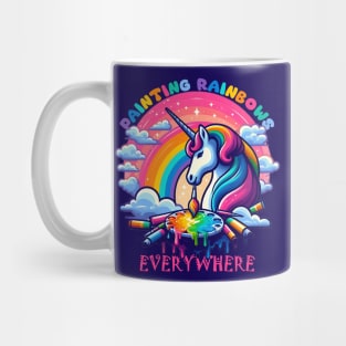 painting rainbow everywhere Mug